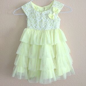 Jona Michelle Yellow Ruffled dress Size 3T